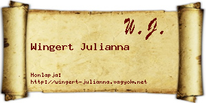 Wingert Julianna névjegykártya